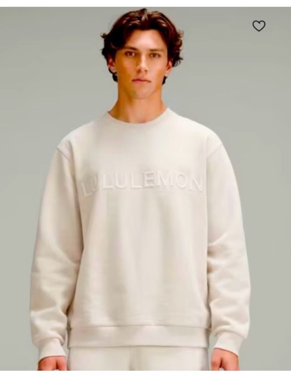 lululemon athletica Men’s Cream Crewneck Pullover